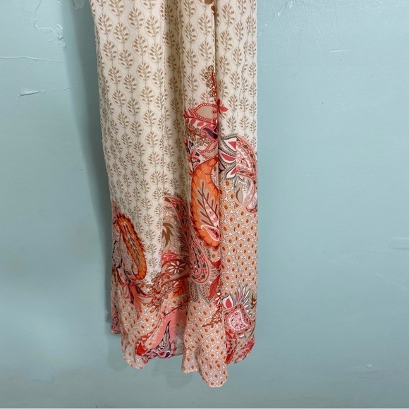 Misa Los Angeles Paisley Floral‎ Boho Dress Emala  V Neckline Vacation Sz Small - Picture 9 of 13